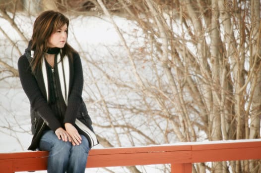 Woman with a scarf