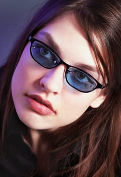 Woman with glasses