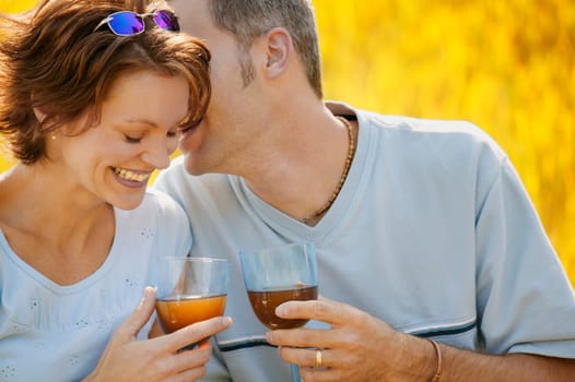 Couple enjoy a special moment