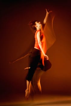 Woman dances