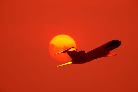 Airplane in the sky