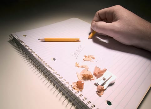 A broken pencil