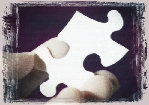 A blank puzzle piece