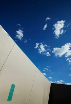 Outside a building