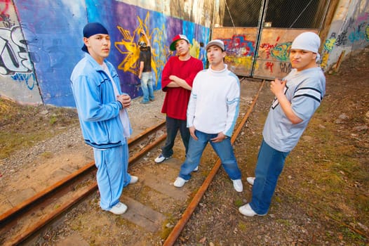 Group of guys hanging out