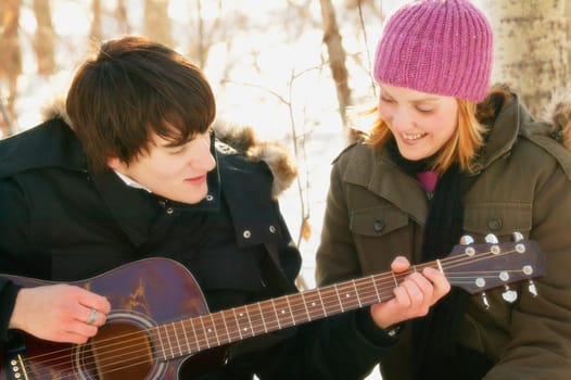 Serenading a girl