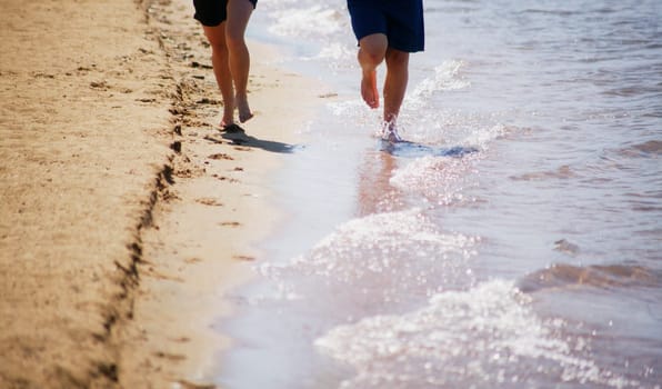 Running on the beach