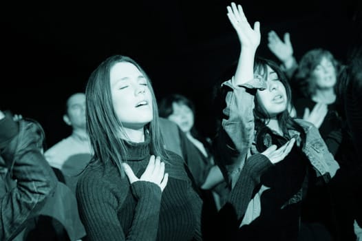 A group of worshippers