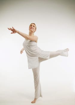 A woman dances