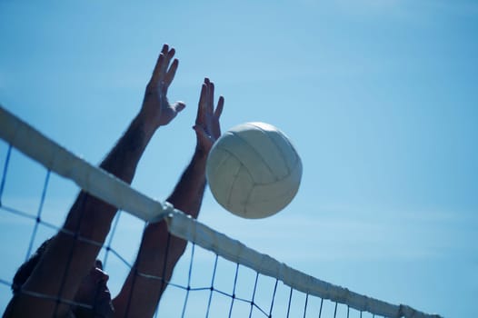 A volleyball block