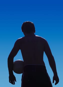 A man with a volleyball