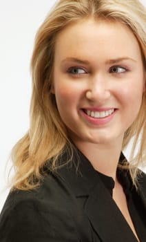 Portrait of a blond woman