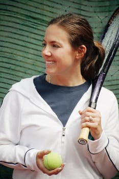 A tennis player