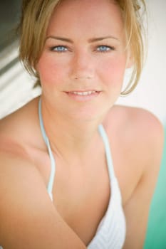 Portrait of a woman in bathing suit