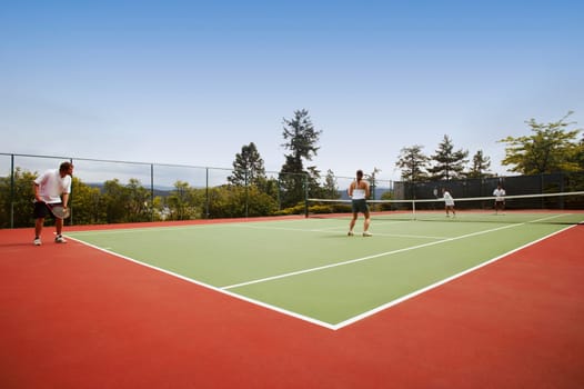 A tennis game