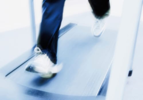 Running on a treadmill