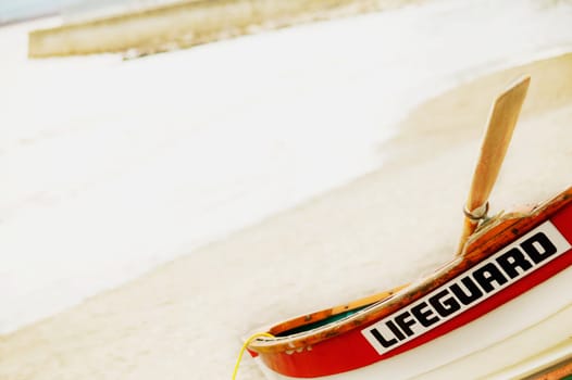 A lifeguard's boat