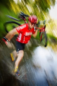 Mountain biker