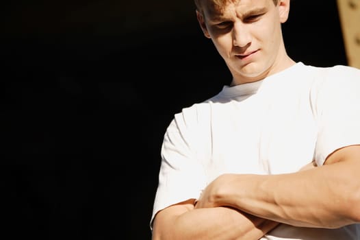 Young man wearing t-shirt