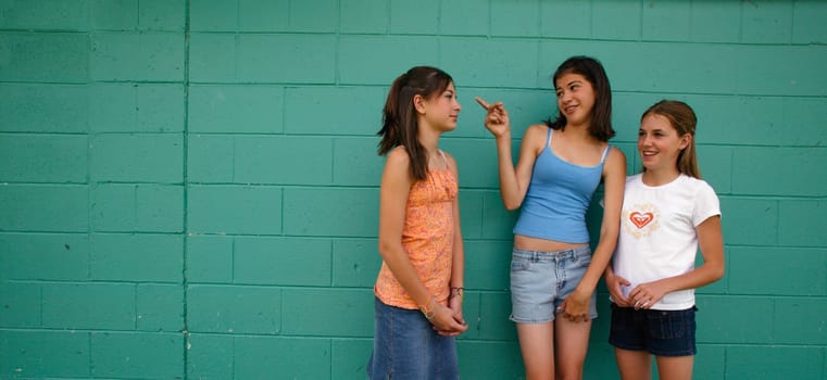 Girls making fun