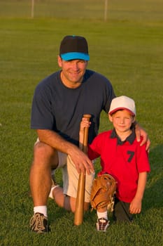 Portrait of father and son