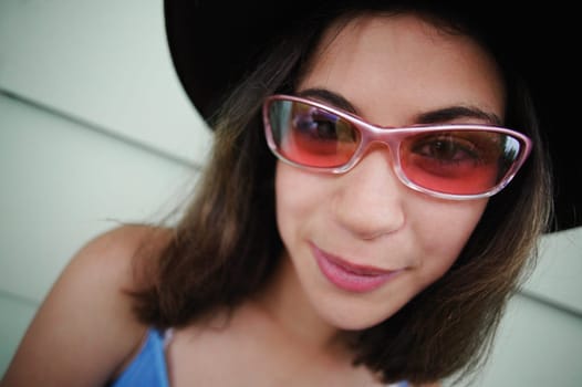 Teenager with sunglasses