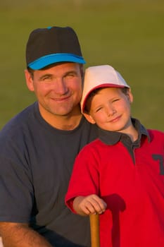 Portrait of father and son