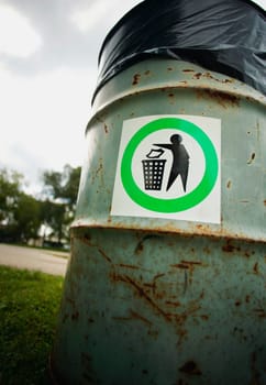 A trash can