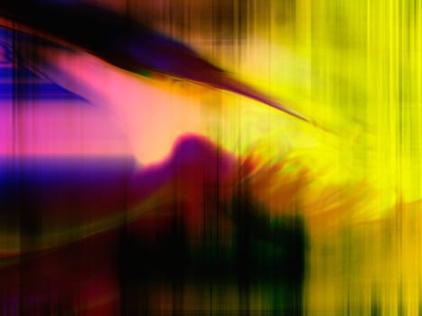 A wispy flow of color