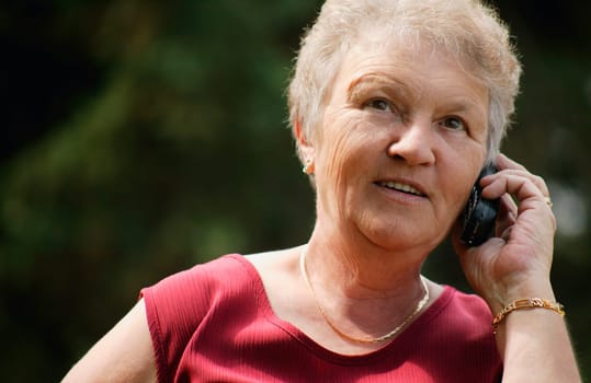 Woman talks on the phone