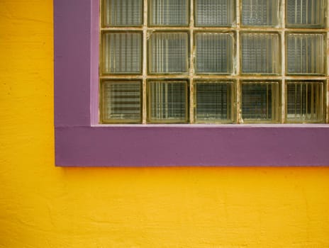 A window with glass blocks