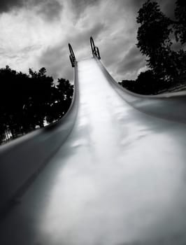 A slide at the park