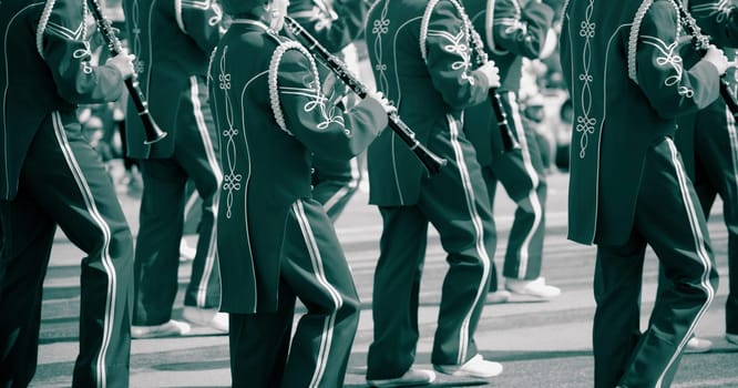 A marching band