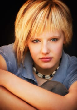 Serious portrait of a teen