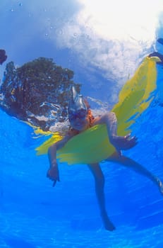 Child in swimming pool