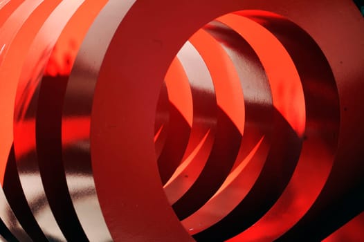 A red striped tube