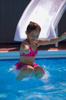 Child on waterslide