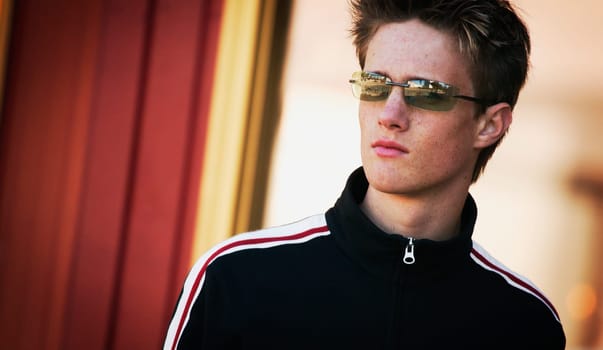 Portrait of a man with sunglasses