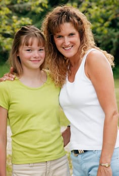 Portrait of a mother and daughter