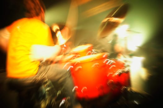 Man playing drums