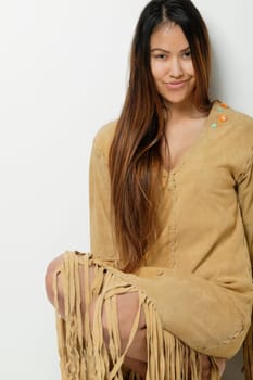 Woman in aboriginal dress
