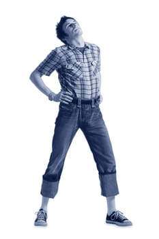 Man awkwardly dressed