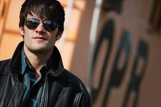 Man wearing sunglasses
