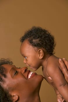 Mother holding baby