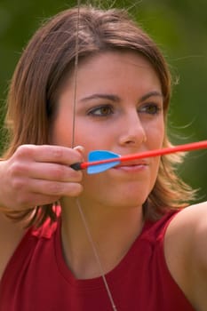 Woman with bow and arrow