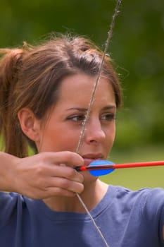 Woman with bow and arrow