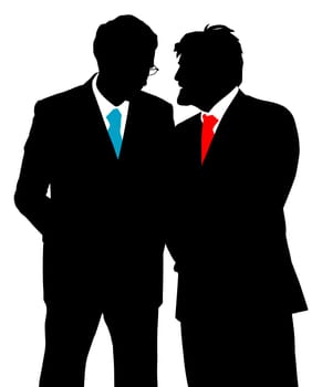 Two businessmen talking