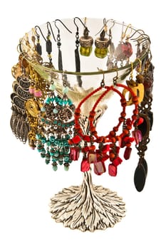 Jewelry on a cocktail glass