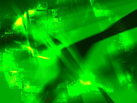 Bright green shades and shadow computer generated design