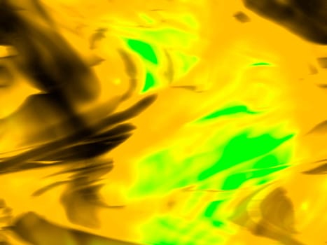 Yellow and green computer generated graphic